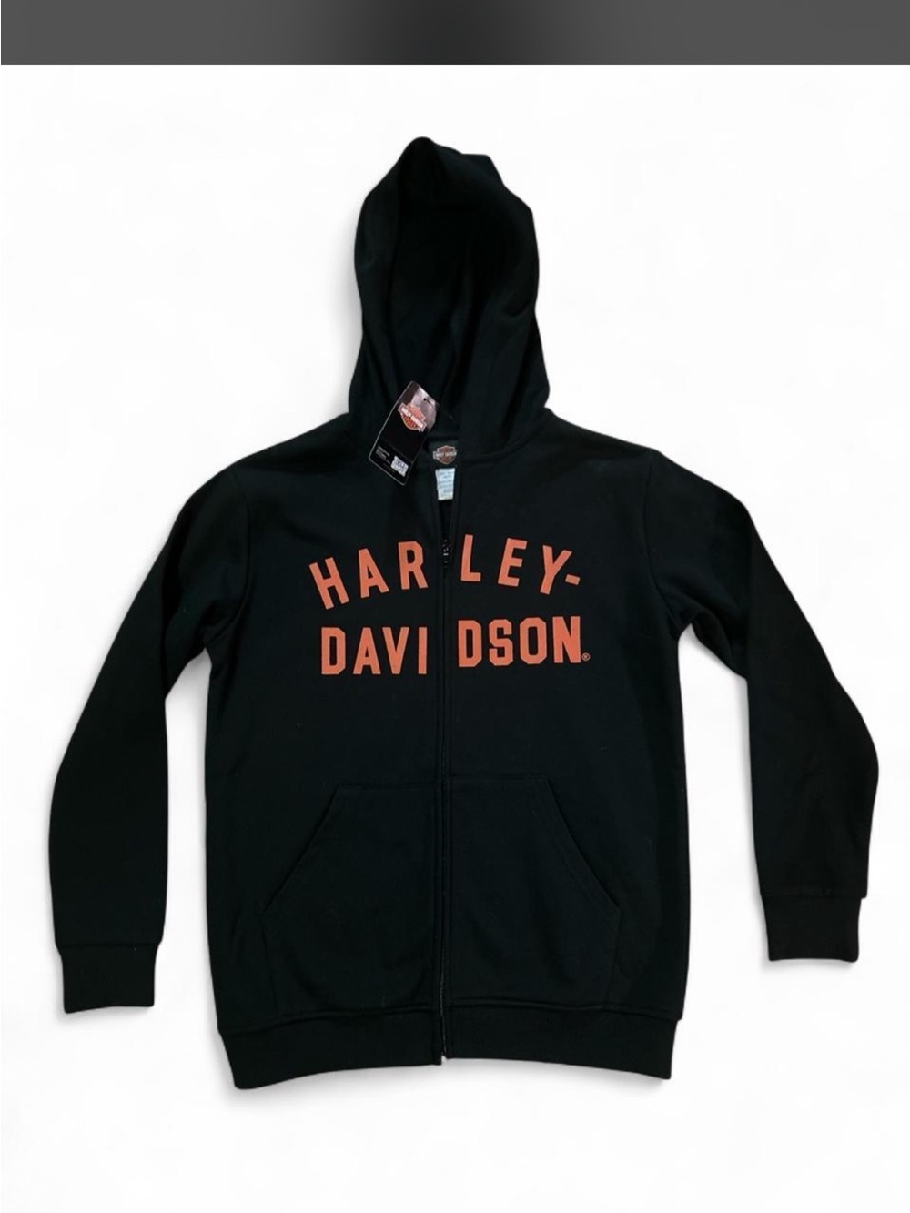 NWT Harley-Davidson youth hooded jacket. Size youth 12/14.